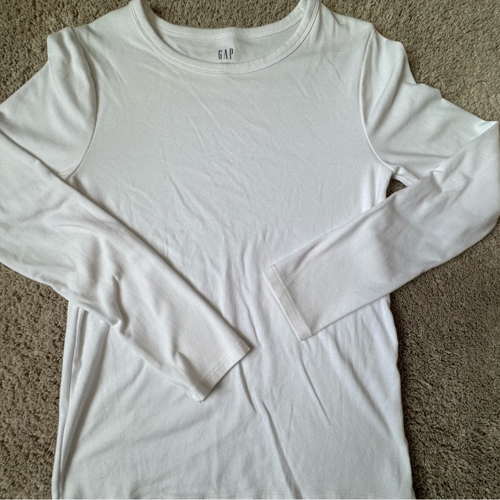 Gap Modern Tee White Long Sleeve T Shirt Women’s Large